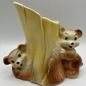 Vintage 1940's-1950's‎ Ceramic Bear Vase Planter by American Bisque Co. USA MCM